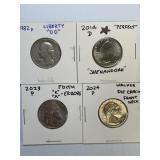 Error Lot Washington Quarters x4