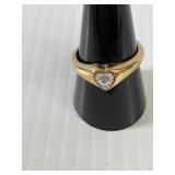 Ring sz 7 3/4 marked 18kt ge