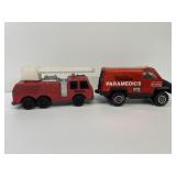 VINTAGE TONKA  FIRETRUCK &  PARAMEDICS VAN