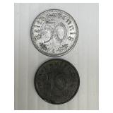 1940 German 10 & 5 Pfennig WWII
