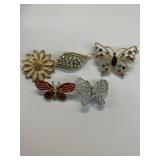 5 VINTAGE BROOCH PINS