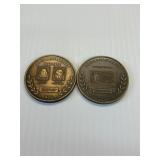 1976 Postal Service Bronze Medals 125th & 90th ann