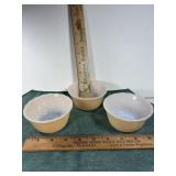 3 - 6OZ. FIREKING CUSTARD/DESSERT DISHES - PEACH