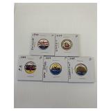 1999 Painted State Quater Collection x5