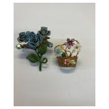 2 VINTAGE BROOCH PINS (1 FROM AUSTRIA)
