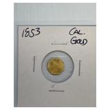 1853 Gold Tribute Calf coin