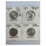 Error Lot Washington Quarter x4