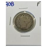1908 V-Nickels VF