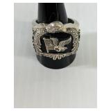 Silver American Eagle Ring Marked 925 sz 9 3/4