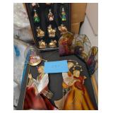 Glass and Metal Nativity Ornaments and Tabletop De