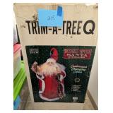 Vintage Fiber optic Santa. Not tested. App 36' h.
