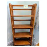 Folding book shelf. 23x12x50.