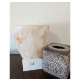 Decorative tissue holder and Trash Container.