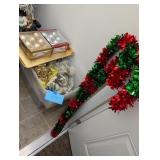Christmas Decor. 2 Large Candy Canes, Garland, o