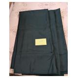 3 Dark Green Poly blend Tablecloths. 60x126 each.