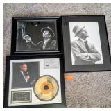 Frank Sinatra 18x16 framed collectible and 2 art p