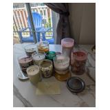 10 lightly used condition candles