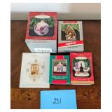 5 Boxed Hallmark Ornaments