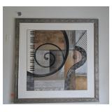 Large Music themed canvas wall art. 56x56