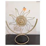 Metal Sun Sculpture 22x11.5x23