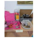 Opened Stock household tools, picture hanging item