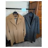 2 Wool Coats.  New Camel Anne Klein size 12. Gentl