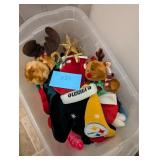 Assorted Christmas Stockings and Stocking holders.