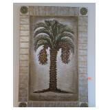 Large Tropical  Palm Tree canvas art.  60 x39