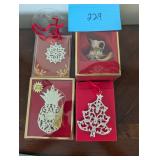 4 Lenox ornaments.