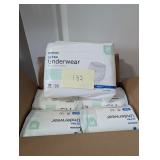 2 unopened disposable Briefs. 18 per pack. Size m