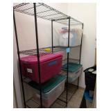 1 double storage shelf. Bins not included. 60x15x