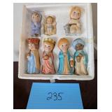 7 pc Porcelain Creche set
