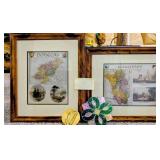 Ireland. 2 Ancestral Map Prints. 23x 19. And 23