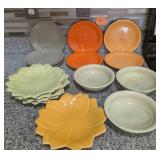 Variety open stock dishes. 3 bowls and 13 luncheon