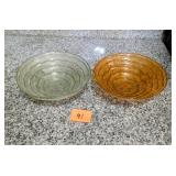 2 carnival glass bowls. 2.5x7.5.