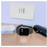 Apple Watch, Apple Earbuds, and portable charging