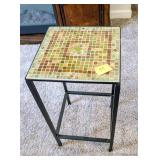 Mosaic and metal Plant stand. 12x12x23