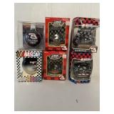 NASCAR TREE ORNAMENTS, LOT OF 6