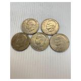 5 LARGE IKE DOLLARS