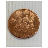 4TH OF JULY 1OZ. COPPER ROUND