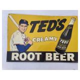 VINTAGE TED WILLIAMS ROOTBEER SIGN