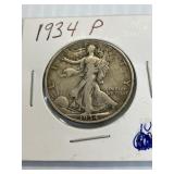 1934 P Walking Liberty half dollar