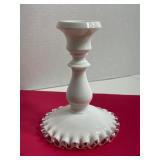 1940s Milk Glass Candle Stick Holder