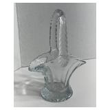 Clear Glass Basket with Handles