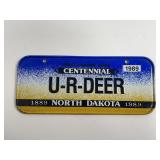1989 North Dakota License Plate