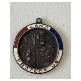 WWII LAND AIR SEA STERLING SILVER PENDANT
