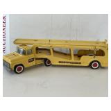 VINTAGE BUDDY L CAR CARRIER - METAL, HERTZ