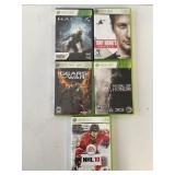 XBOX 360 GAMES, LOT OF 5
