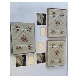 3 EMBROIDED TABLECLOTHS W/ MATCHING NAPKINS