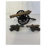 VINTAGE CANNONS LOT OF 3